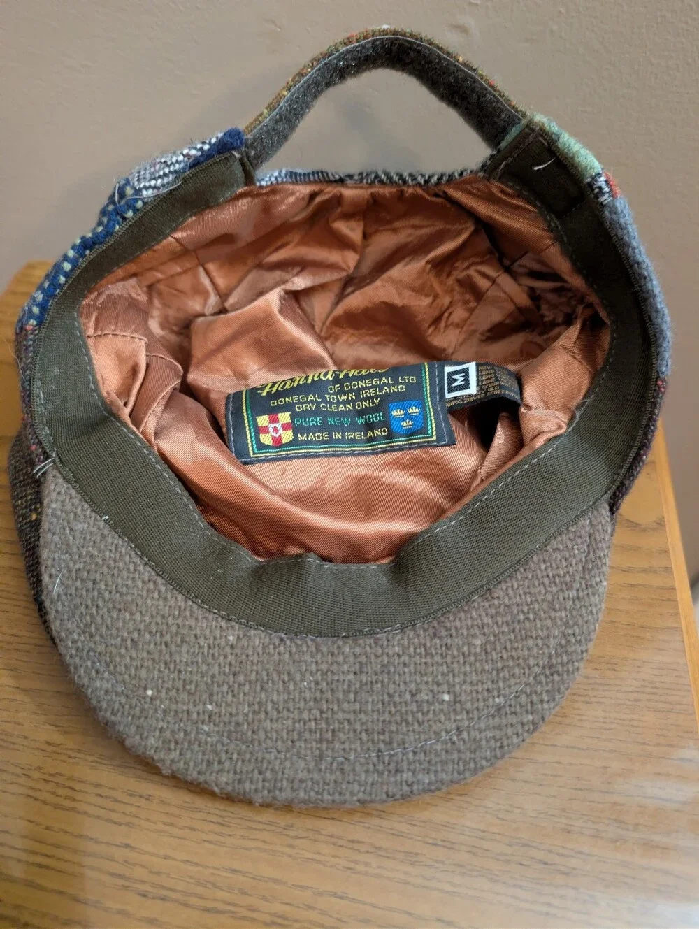 🍀Hanna Hats of Donegal Patchwork Flat Cap Child’s size M